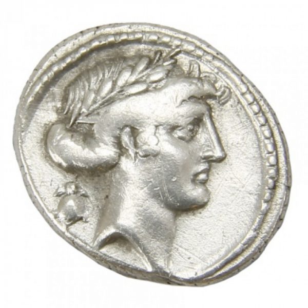 Q. Pomponius Musa Ar. denarius (66 BC)