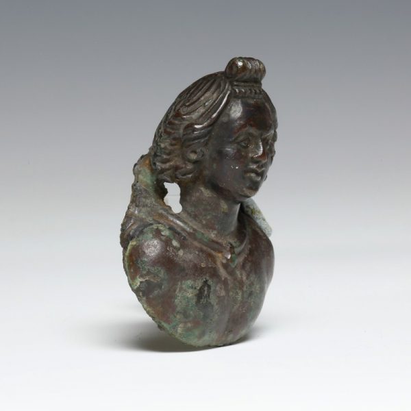 Fine Roman Bronze Appliqué Of Apollo