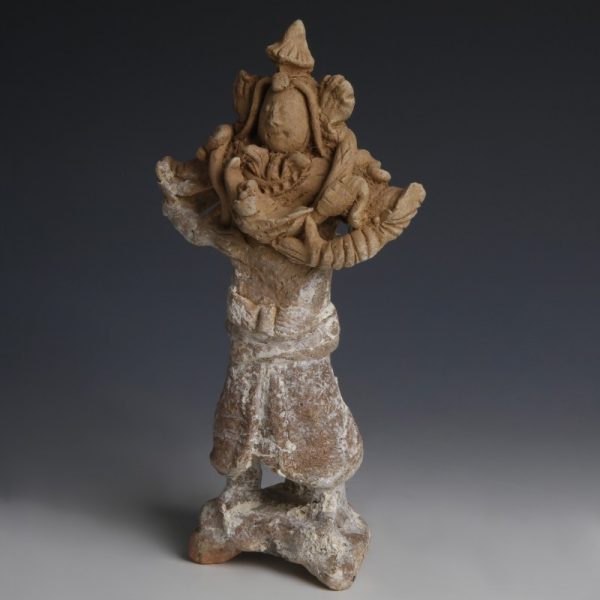 Highly Unusual Song Dynasty Figure With Snake