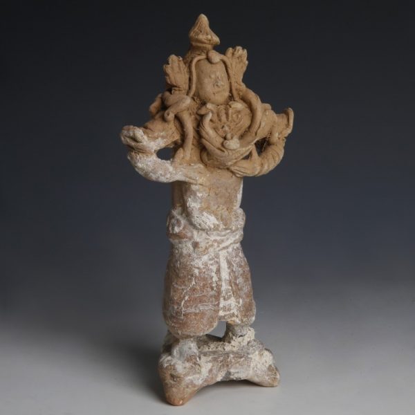 Highly Unusual Song Dynasty Figure With Snake