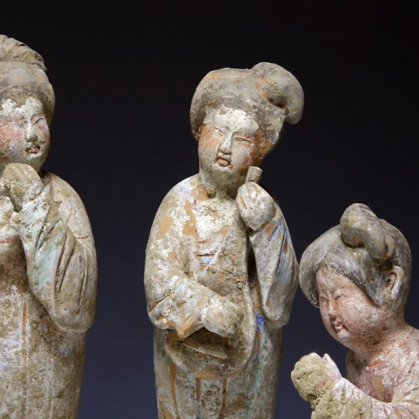 Miniature Tang Dynasty 'Fat Lady' Musicians & Dancers