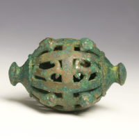 Rare large Luristan iron-age bronze horse bell