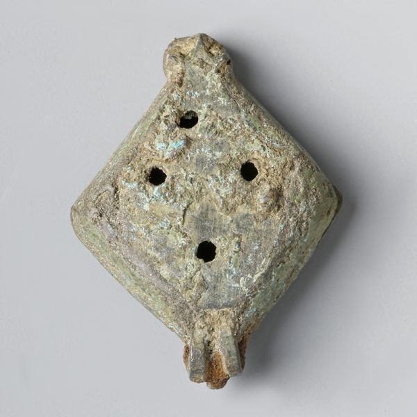 Roman Bronze Seal Box with Phallus