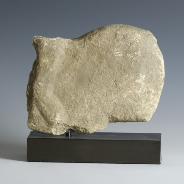 Roman Marble Sizable Fragment Of Horse and Rider