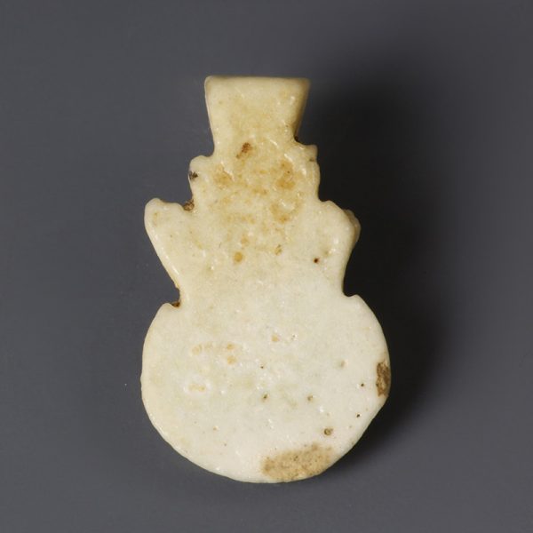 Romano-Egyptian White Faience “Pilgrim’s Flask” Amulet