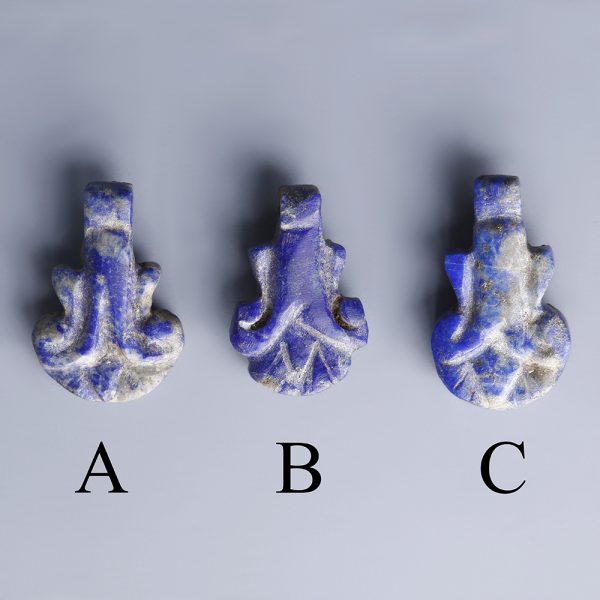 Egyptian Amarna Lapis Palmette Amulets