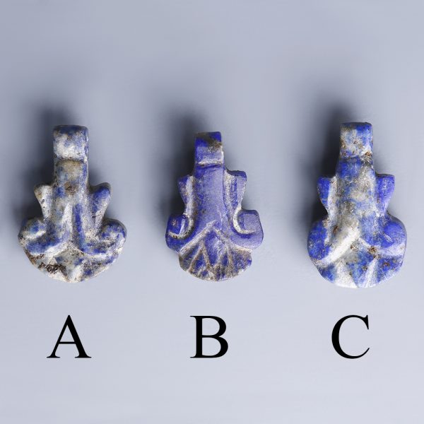 Egyptian Amarna Lapis Palmette Amulets