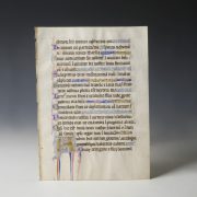 Medieval Book of Hours Leaf with Illumination