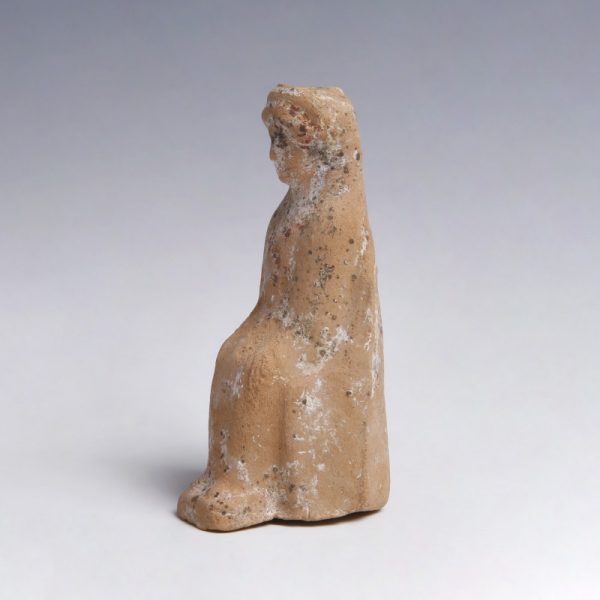 Greek Terracotta Figurine of A Seated Woman