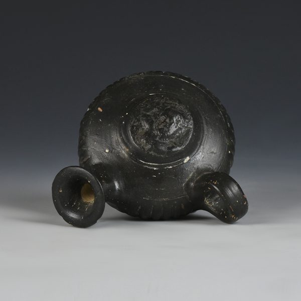 Apulian Ceramic Guttos with Herakles Mask