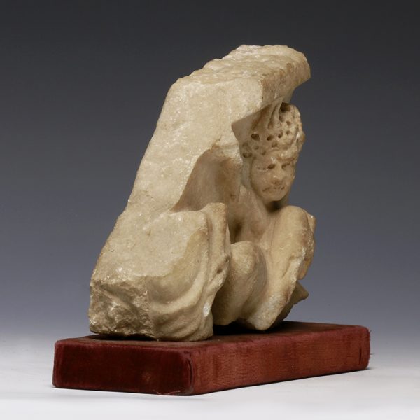 Provenanced Roman Marble Fragment with Satyr