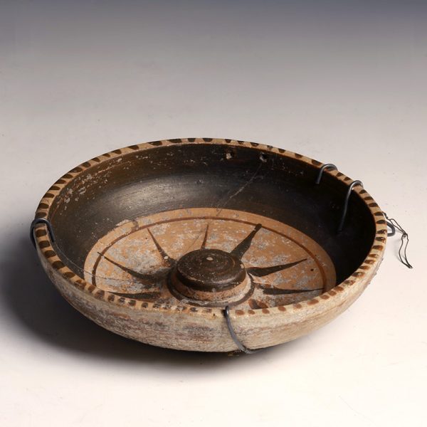 Ancient Greek Dish with Starburst Decoration
