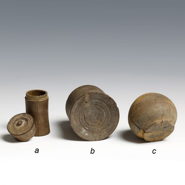 Egyptian Coptic Wood Kohl Vessels