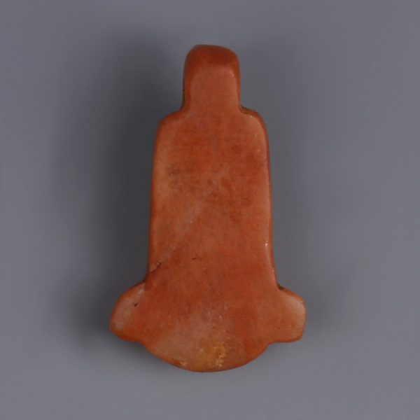 Ancient Egyptian Red Hardstone Lotus Amulet