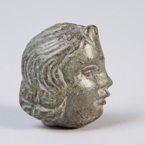 Roman Bronze Cupid's Head Appliqué
