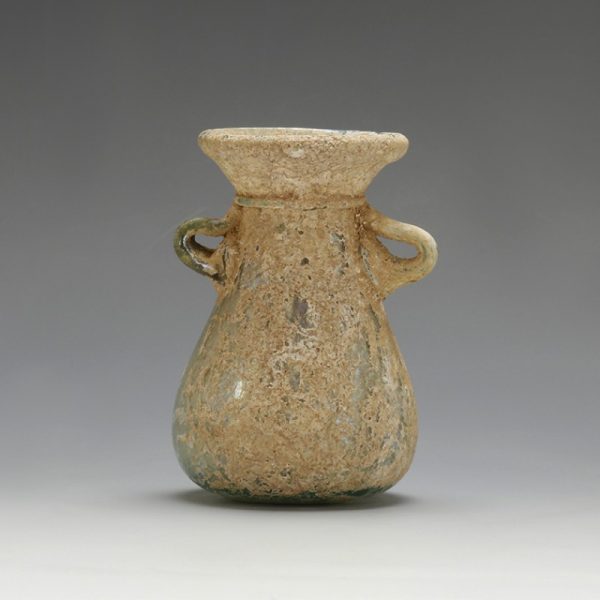 Roman Pale Green Flask with Applied Handles