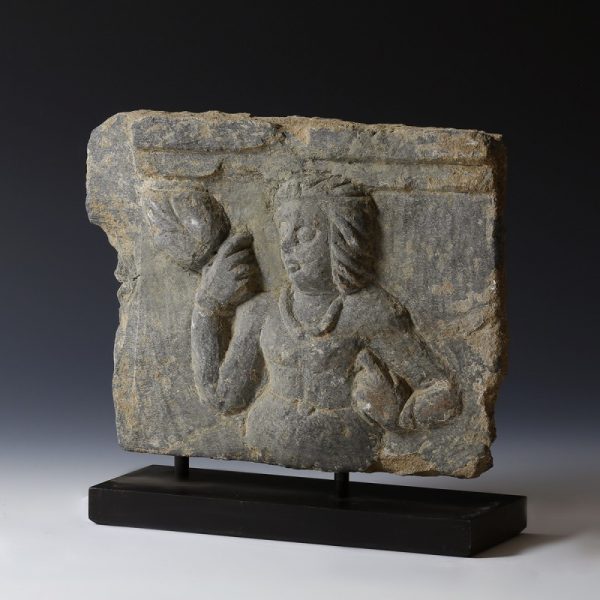 Gandhara Lady Bearing Lotus Relief