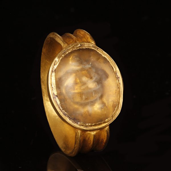 Greek Gold Ring with Turtle