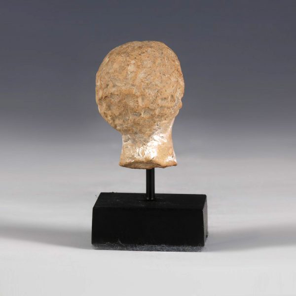 Greek Stone Head of a Male Youth