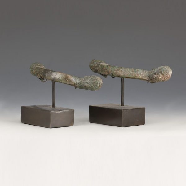 Greek Pair Of Bronze Handles
