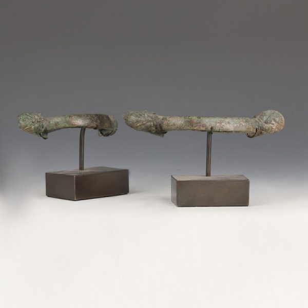 Greek Pair Of Bronze Handles