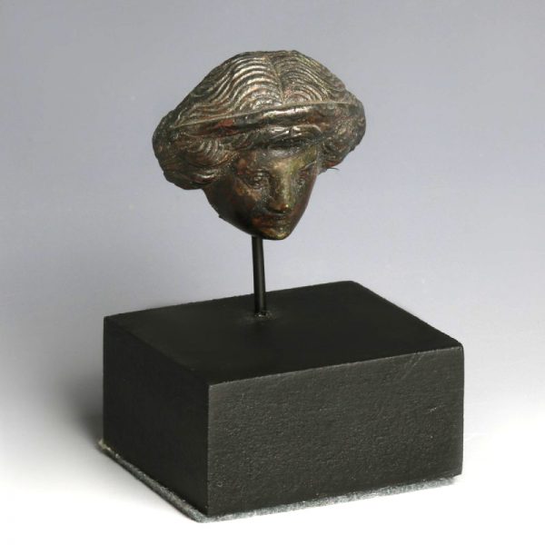 Hellenistic Bronze Head Of Persephone