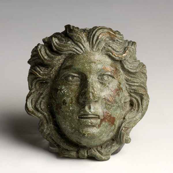 Superb Bronze Head of Medusa Appliqué