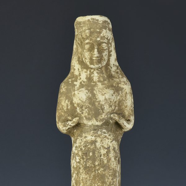 Large Boeotian Terracotta Standing Woman