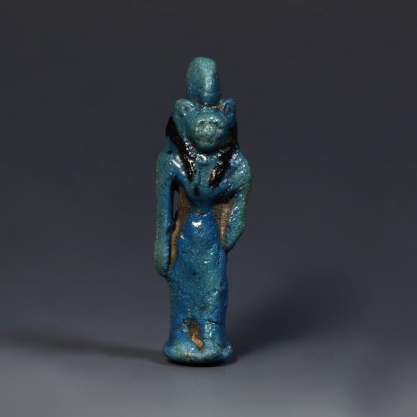 Large Egyptian Faience Sekhmet Amulet