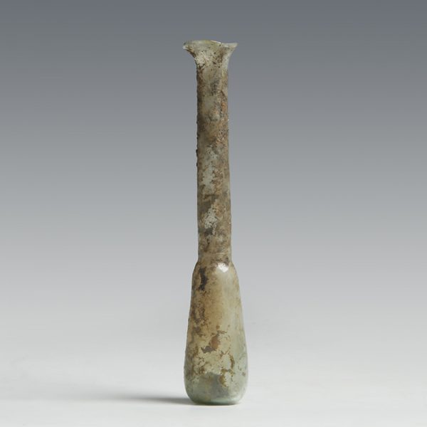 Roman Glass Unguentarium with Long Neck