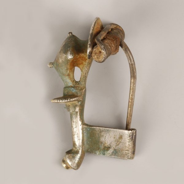 Roman Silver Gilded Trumpet Brooch
