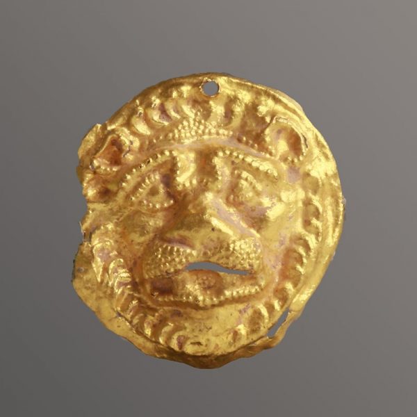 Scythian Lion Head Appliqué