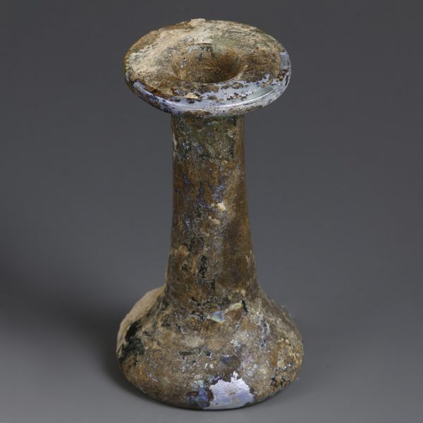 Small Roman Glass Candlestick Unguentarium