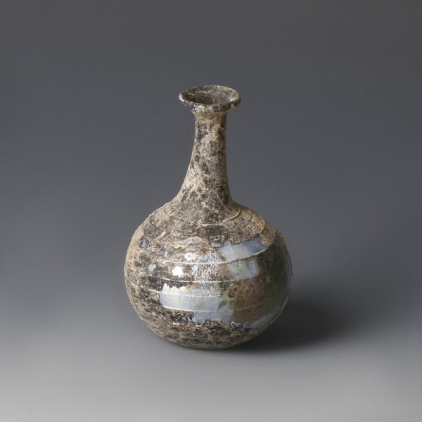 Roman Iridescent Thread Decorated Flask