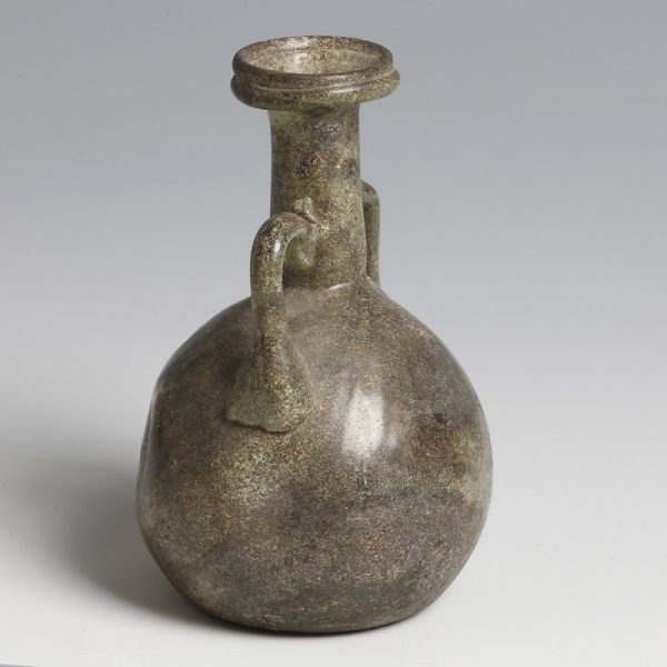 Roman Twin-Handled Glass Flask