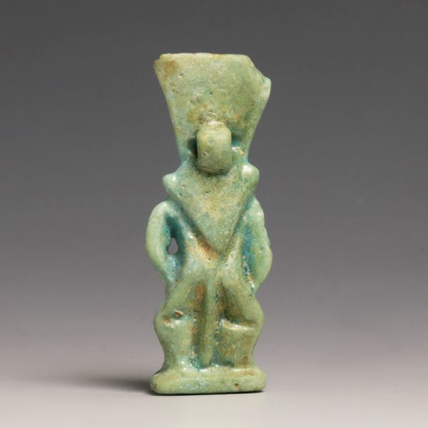 Egyptian Faience Amulet of Bes