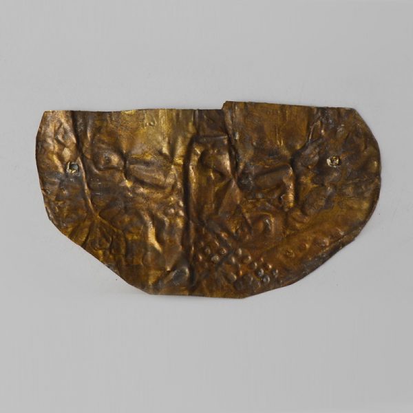 Egyptian Gold Repoussé Plaque with Isis Scene