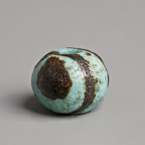 Egyptian Middle Kingdom Faience Ball Bead