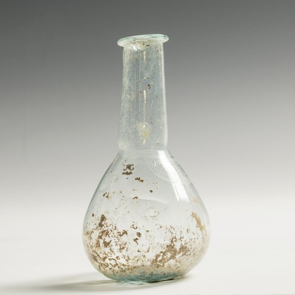 Roman Clear Glass Flask