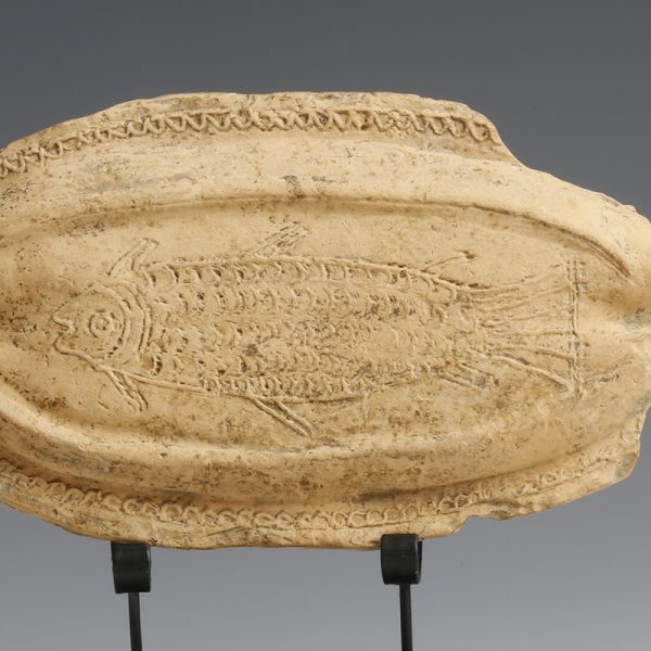 Rare Roman Terracotta Fish Plaque