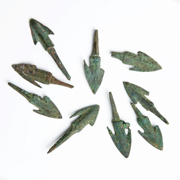 Anatolian Bronze Barbed Arrowhead Points