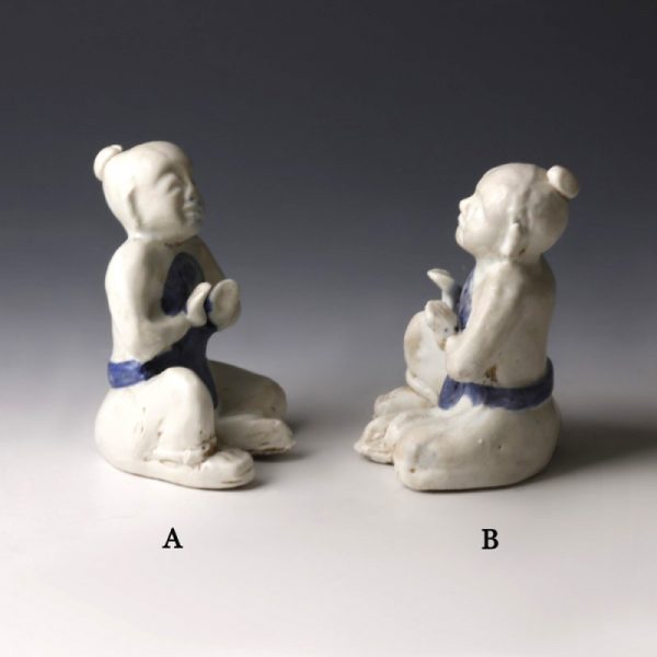 Blue And White Porcelain Figures