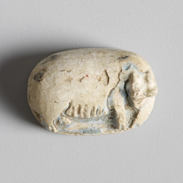 Egyptian Hippopotamus Plaque from the Mustaki Collection
