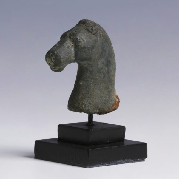Roman Bronze Head of a Horse