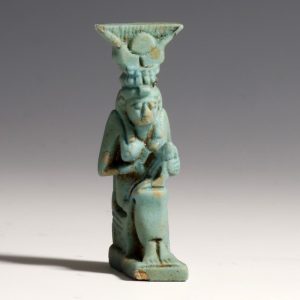 Large Egyptian Faience Isis and Horus Amulet