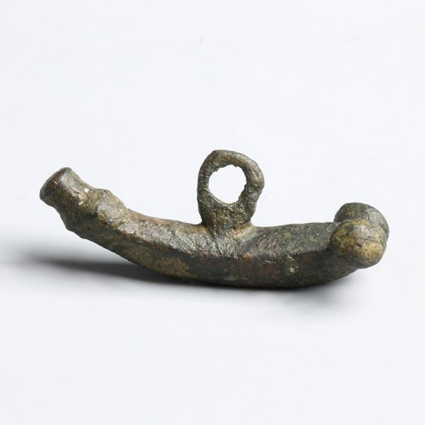 Roman Phallic Pendant in Bronze