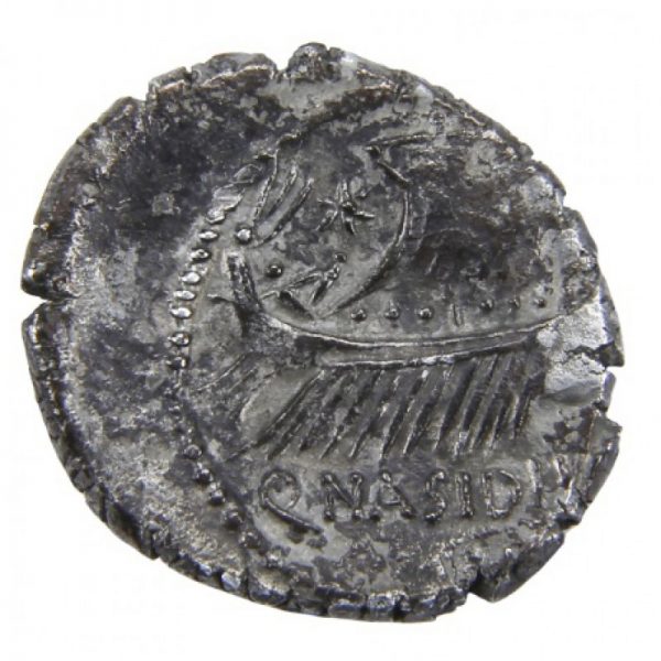 Pompey the Great AR Denarius, Sicily, BC 46-45