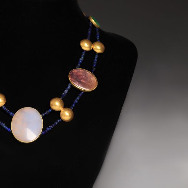 Late Hellenistic-Early Roman Gold & Semi-Precious Stone Necklace