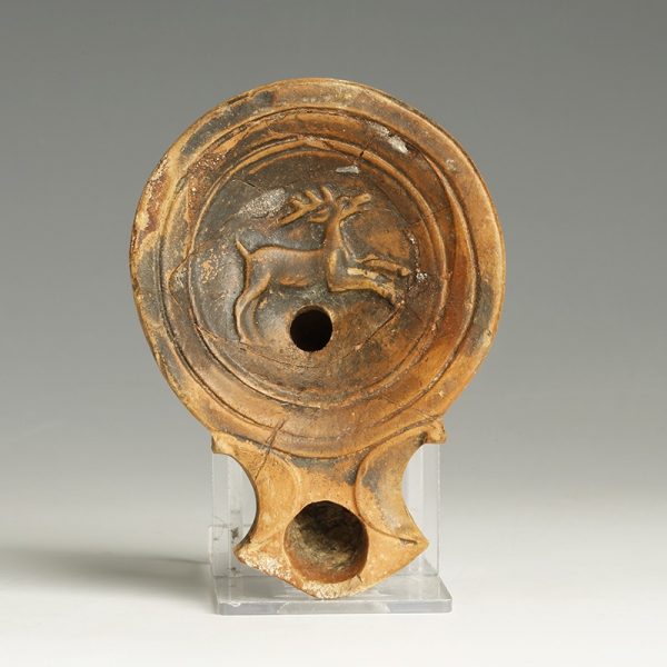 Provenanced Roman Lamp with Stag
