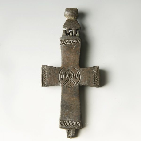 Byzantine Enkolpion Cross with the Image of Saint George
